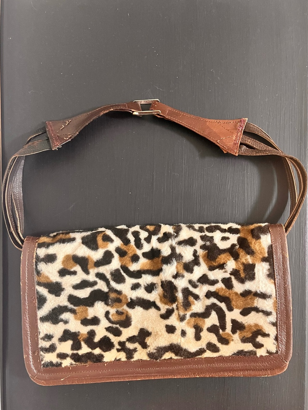 Leopard Print leather Women's Shoulder Bag